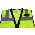 Reflective work neon traffic visibility safety vest